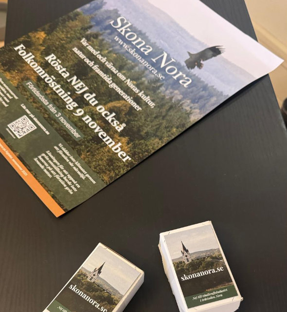 Informationsbord med material